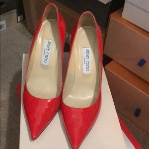 Jimmy Choo Patent leather heels size 9 RED